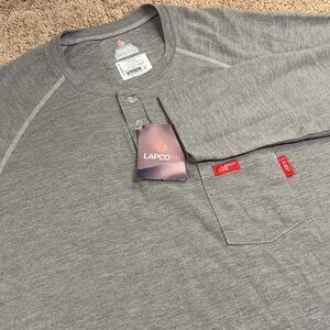 LAPCO FR Flame Resistant Henley Shirt 2XL Gray NFPA 2112 70E ASTM F1506 NWT